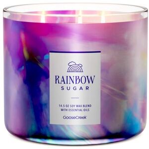 🌈🍭🌈 GOOSE CREEK “RAINBOW SUGAR” 3-WICK IRIDESCENT CANDLE 14.5 OZ SOY WAX BLEND❗️